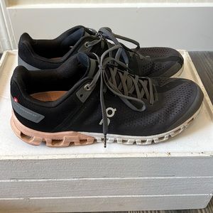 On Women's Cloudflow Running Shoe in Rock/Rose  Sz: 9